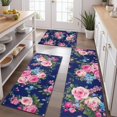 thumbnail image 2 of Pioneer Flower Floral Print Pattern Kitchen Rugs Sets Of 3,Kitchen Runner Rugs Non Skid Washable,Decorative Kitchen Floor Mats for Kitchen,Sink,Laundry,17"x30"+ 17"x47" + 17"x59", 2 of 6