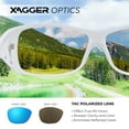 thumbnail image 2 of Xagger Oversized Wrap Around Sport Polarized Sunglasses for Men Driving Fishing Golf TR90 Frame Sun Glasses, 2 of 6