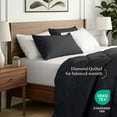thumbnail image 2 of Ivy Union Comforter Set - Diamond Stitch - Easy Care Ultra - Soft Microfiber - All Season Warmth - Bedding Comforter Set - Cal King - Black, 2 of 7