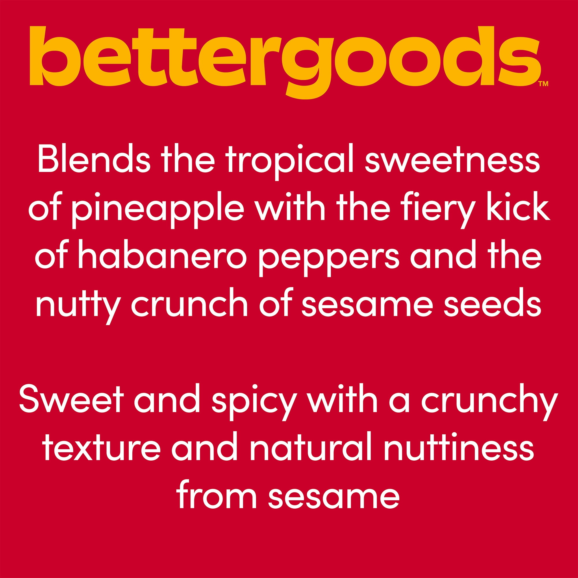 bettergoods Pineapple Habanero Seasoned Sesame Chips, 8 oz