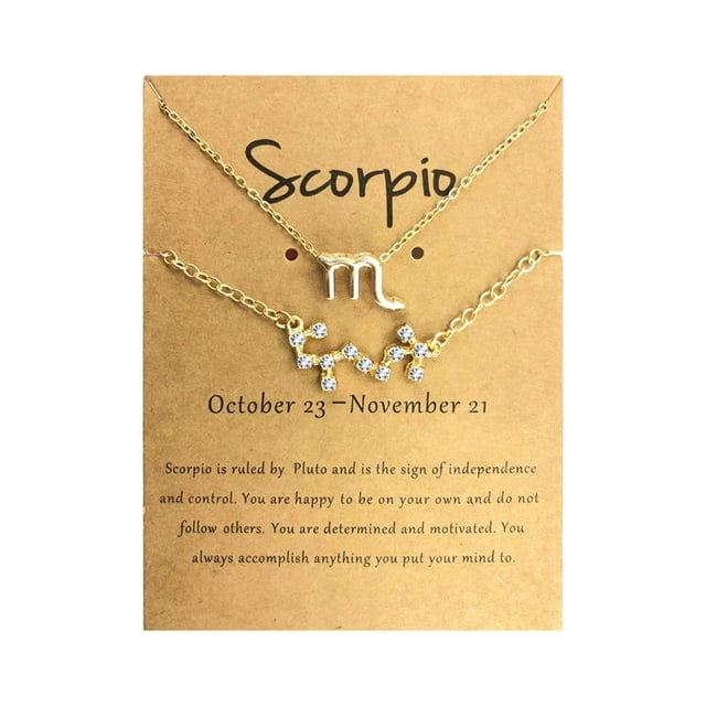 Collar de doce constelaciones Juego de collar y pulsera de diamantes Juego de tarjetas de constelaciones Wmkox8yi sjalhkljlk6358