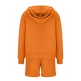 thumbnail image 4 of Hot Selling Sportswear For Women Hooded Shorts Set Home Two-Piece Set Orange L, 4 of 5