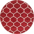 thumbnail image 3 of Unique Loom Trellis Frieze Collection Area Rug - Rounded (4' 1" Round Red/Ivory), 3 of 7