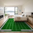 thumbnail image 3 of ODIKA 9'x12' Washable Area Rug Field Football Door Markers Stadium Border Markings Athletic for Great Room, Indoor Concept, Large Living Low Pile, Flatwoven, 3 of 7