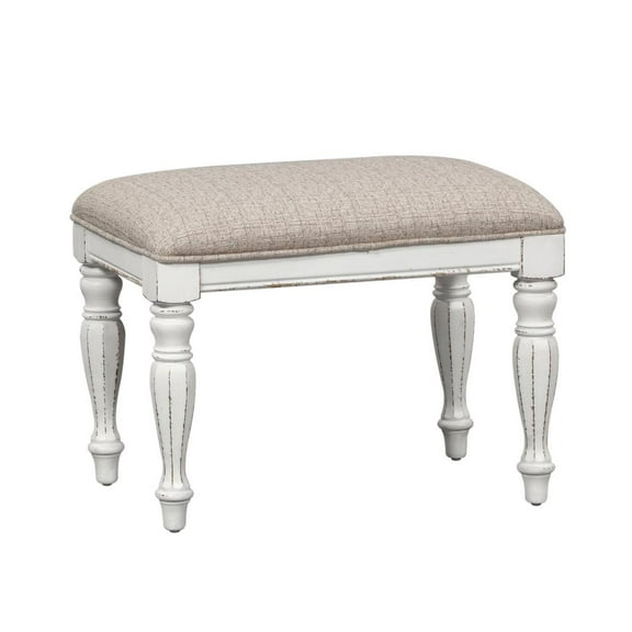 Magnolia Manor Accent Bench in White