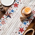 thumbnail image 3 of 4th of July Table Runner 70 Inches, Independence Day Star Vintage American Bed Runner Dresser Scarves Tabletop for Indoor Outdoor Parties/Ceremony/Banquet, 13" x 70", 3 of 9