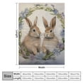 thumbnail image 4 of COMIO Flannel Blanket Gifts Easter Bunny with Floral Wreath (Universal 1) White, 4 of 6