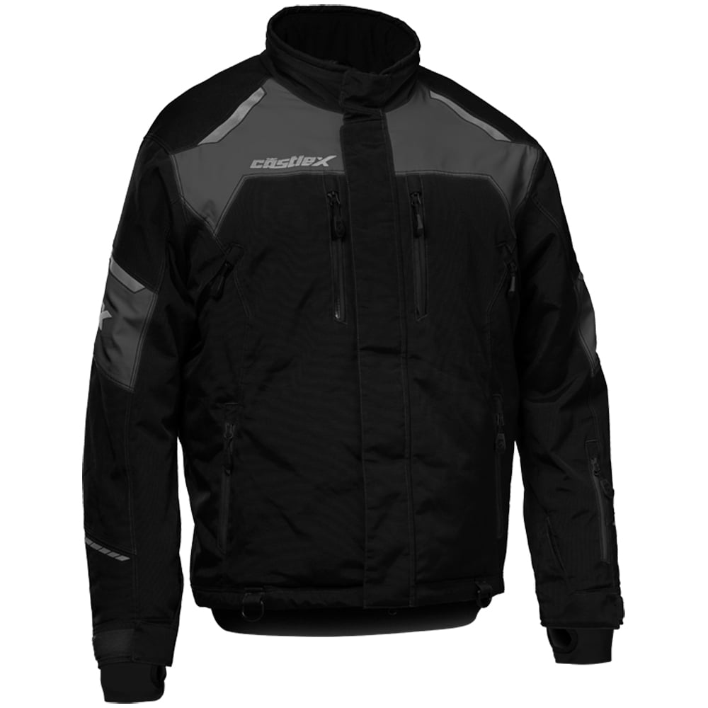 Castle X, 700262, Men's POLAR Snowmobile Jacket Black/Charcoal, Small