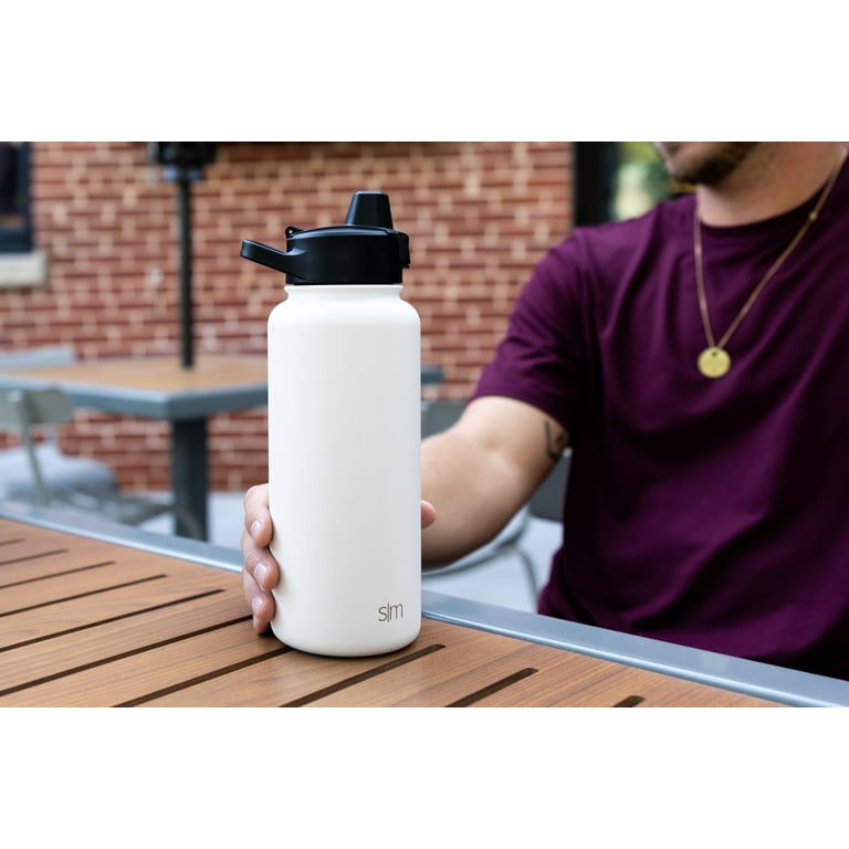 Simple Modern 32 fl oz Stainless Steel Summit Water Bottle with Silicone Straw Lid|Seaglass Sage