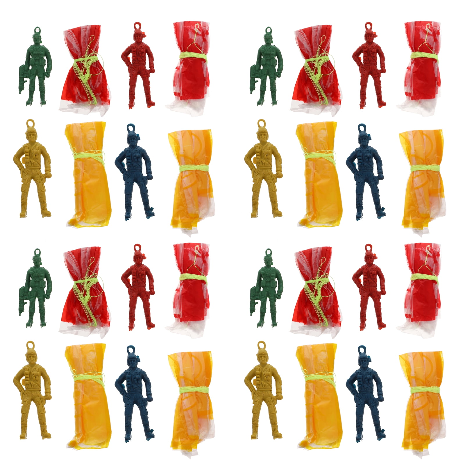30Pcs Parachute Soldiers Toys Throwing Toys Outdoor Parachute Flying