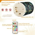 thumbnail image 5 of Yayeee Flameless Candles with Remote Flickering Battery Operated Multi Color Changing, Gold Peacock Pattern, 5 of 7