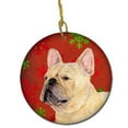 thumbnail image 1 of Carolines Treasures SS4692-CO1 French Bulldog Flocons de Neige Rouges Ornement en Céramique de Noël, 1 of 2