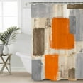 thumbnail image 5 of Orange Paint Shower Curtain, 36" x 72", Abstract Mottled Classic Art Waterproof Bathroom Curtain Washable Shower Curtain Set with 12 Hooks, 5 of 6