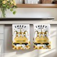 thumbnail image 7 of Gnomes Sunflowers Kitchen Towels Set of 2, Country Yellow Floral Bees Daisy Absorbent Dish Towels for Kitchen, Microfiber Hand Towel, Quick Drying Tea Towel for Cleaning Decorative Dishcloths, 7 of 7