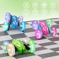 thumbnail image 2 of EACOPOL RC Stunt Car for Kids, 4WD Remote Control Car with LED Light-Up Wheels, 360° Rotation & 180° Flip, 2.4GHz Off-Road Toy Car for Boys & Girls Ages 3–10 (Green), 2 of 7