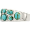 thumbnail image 3 of Sterling Silver Synthetic Turquoise Inlay Ring (Size 6) Made In Thailand qr6990-6, 3 of 5