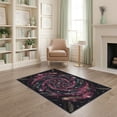 thumbnail image 2 of ODIKA 4'x6' Washable Area Rug Non-Slip, Chair-Friendly, Flatwoven Nebula Starry Meteorite Vortex Motif Uranus Themed Theme Galaxy Flowing Dynamic for Home Office, Under Desk, 2 of 7