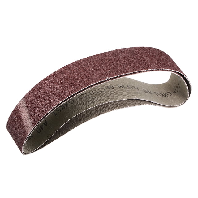 Cinta de lijado de 2" x 27" (50mm x 695mm) Grano 40 Óxido de Aluminio 2 piezas