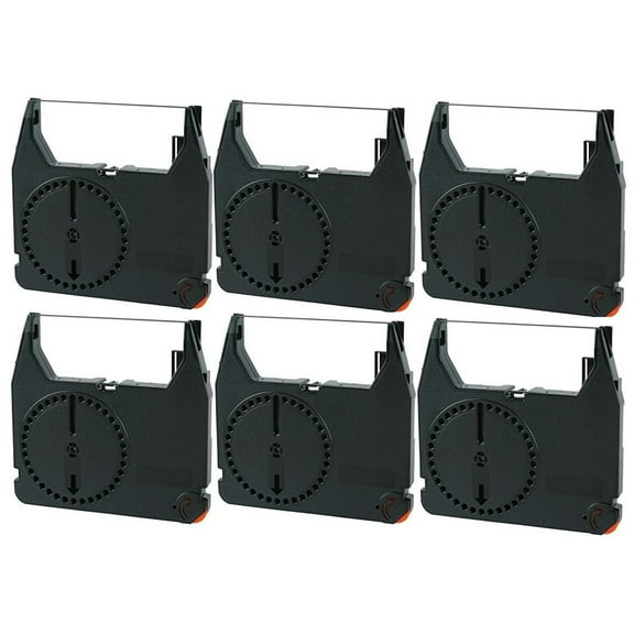 PrinterDash Compatible Replacement for IBM WheelWriter 3/5/10/15/20/25/30/40/50/70/1000/2000/5000/7000 Black Typewriter Correctable Ribbons (6/PK) (1299845)