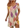 thumbnail image 5 of Gamivast Casual Summer Dresses for Women Flowy Tiered Ruffle Hem Spaghetti Strap Mini Dress Beach Dress Vacation Dress Boho Sun Dress Lightweight, 5 of 6