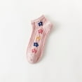 thumbnail image 2 of Xfvqtps Ankle Socks for Women Girls Thin Low Cut Floral Pattern Cute Breathable Comfortable Soft Cozy Premium Spring Summer Cotton Socks Pink, 2 of 4