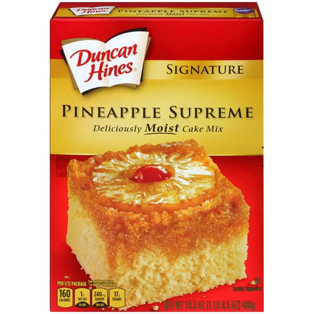 Duncan Hines Signature Cake Mix, Pineapple Supreme, 16.5