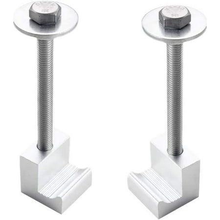 

Egebert Easy Mount Tool Box Tie Downs Aluminum Universal No Drill J Hook Crossover Toolbox Pickup Pair 2 PCS Silver