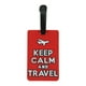 thumbnail image 1 of Etiquetas de equipaje de patrón de avión Unique Bargains 1 Pc para viajar en rojo, 1 of 5