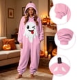 thumbnail image 3 of Matching Family Halloween, Pumpkin Jack O Hooded Costumes Adult Plush Halloween Pajama|Polar Fleece Jack-O Costume Y2k Trendy Funny Streetwear Fall Winter Warmth Jumpsuit Vacation Loungewear, XXXL, 3 of 7