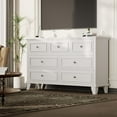 thumbnail image 2 of Senfot White Dresser for Bedroom, 7 Drawer Dresser, 47" Long Dressers TV Stand, Wooden Chest of Drawers with Deep Drawers, Modern Dressers Organizer with Vintage Handle for Hallway,Living Room, 2 of 6
