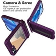 thumbnail image 3 of for Samsung Galaxy Z Flip 6 Case with Kickstand, [Hinge Protection Cover][Bulit-in Screen Protector] Military Grade Shockproof Phone Case for Samsung Galaxy Z Flip 6,Darkpurple, 3 of 7
