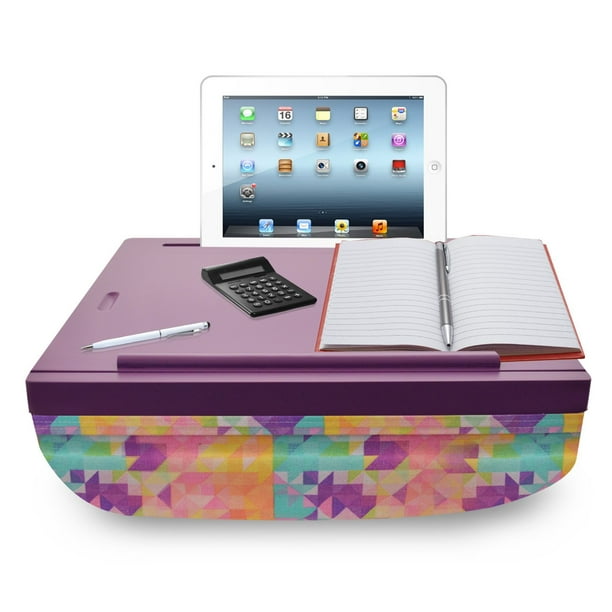 Icozy Portable Lap Desk For Ipad Tablets Computers Purple Geometric Com Icozy Portable Lap Desk For Ipad, Cushioned Lap Desk Australia