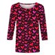 thumbnail image 4 of Xuyuer Valentines Day Lightweight Heart Pattern Tunic Spring Summer Shirts T-Shirts Graphic Tee Tops Womens Casual 3/4 Sleeve Shirts Dressy Round Neck Tops Fashion, 4 of 5
