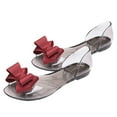 thumbnail image 4 of Sandalias planas de gelatina con lazo, estilo boca de pez, para playa, verano, para mujer (rojo, 41 yardas, 8.5 EE. UU., 6 Reino Unido, 40 UE, 10.0215 pulgadas), 4 of 5