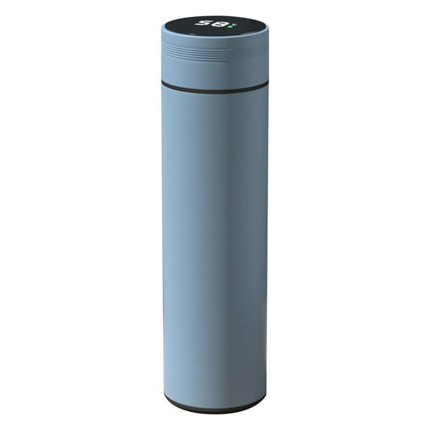 Botella de Agua Térmica con Pantalla Led de Temperatura | Termo de Acero Inoxidable de 480 Ml | Mantiene Las Bebidas Calientes o Frías Durante 12 Horas | para Viajes, Escuela y Oficina