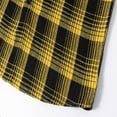 thumbnail image 7 of AHTJRT Men's Cotton Plaid Short Sleeve Casual Button Down Pocket Shirt Yellow 2XL, 7 of 7