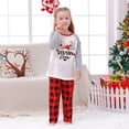 thumbnail image 3 of Conjuntos de pijamas familiares a juego Pijamas navideños con camiseta de manga larga y pantalones Ropa de estar por casa para niños, 3 of 5