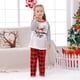thumbnail image 3 of Conjuntos de pijamas familiares a juego Pijamas navideños con camiseta de manga larga y pantalones Ropa de estar por casa para niños, 3 of 5