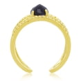 thumbnail image 5 of SuperJeweler 1.60 Carat Sapphire and Diamond Open Shank Ring In 14 Karat Yellow Gold Over Sterling Silver, One Size Fits All For Women, 5 of 7
