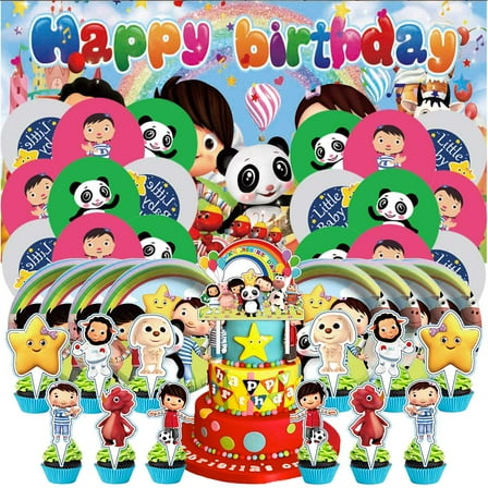 Little Baby Bum Birthday Party Supplies Balloons Paper Plates Decoration Cake Topper Decor Tableware Banner Backdrop