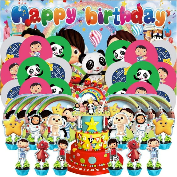 Little Baby Bum Birthday Party Supplies Balloons Paper Plates Decoration Cake Topper Decor Tableware Banner Backdrop