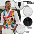 thumbnail image 6 of Yuyamidu Abstract Men's V-Neck Business Vests with 3 Pockets Formal Dress Vest for Suit Tuxedo Casual 4 Button Waistcoat Size L, 6 of 7