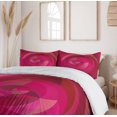thumbnail image 6 of Ambesonne Hot Pink Duvet Cover Set, Abstract Swirls Shapes, 2-Calking, Hot Pink Magenta Pink, 6 of 7