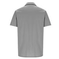 thumbnail image 3 of CHEEREAM Men's Cotton Shirts Short Sleeve Button up Casual Shirts Summer Fishing Outdoor Hiking T Shirt with Pockets Gray 2XL, 3 of 5