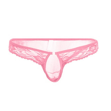 Yuhangmm Lace Lingerie Mesh Underwear Semi Bikini See-through Men Floral Briefs Sexy Nighties for Women Christmas