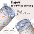 thumbnail image 4 of 20OZ Unicorn Tumbler with Handle and Leak Resistant Straw Double Wall Stainless Steel Insulated Coffee Mug Travel Cup Ideal Gifts for Women Mom Friends on Birthday Christmas Thanksgiving, 4 of 6