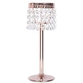 thumbnail image 2 of BalsaCircle 12" Faux Crystal Candle Holder Wedding Centerpiece Rose Gold, 2 of 8