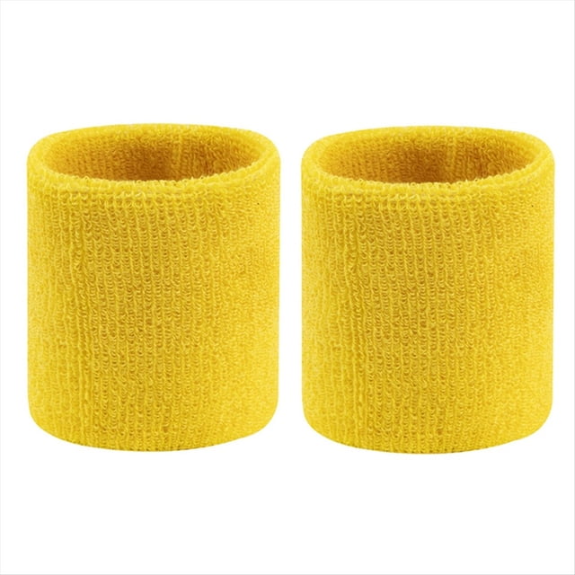 1 Par de Muñequeras Deportivas Muñequeras Muñequeras Muñequeras Elásticas para Hombres y Mujeres Tenis Amarillo