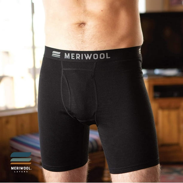MERIWOOL Boxer pour homme en laine mérinos sous-vêtement couche de base  pour homme 