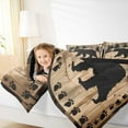 thumbnail image 5 of Homewish Safari Bear Bedding Comforter Set,Jungle Wildlife Twin Comforter Sets,Beige Black Brown Bedding Set For Boys Teens,Microfiber Bedroom Decor Reversible,2 Pieces, 5 of 9
